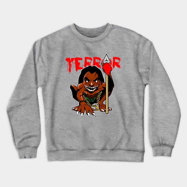 Zuni doll Terror Crewneck Sweatshirt by Spikeani